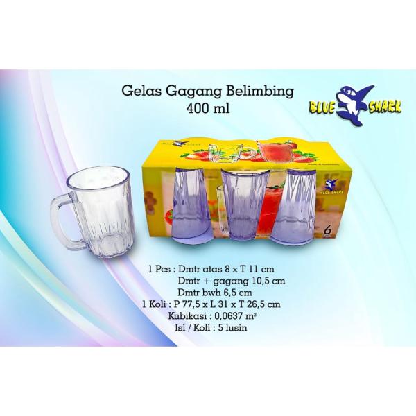 Gelas Belimbing - Gelas Gagang Blueshark