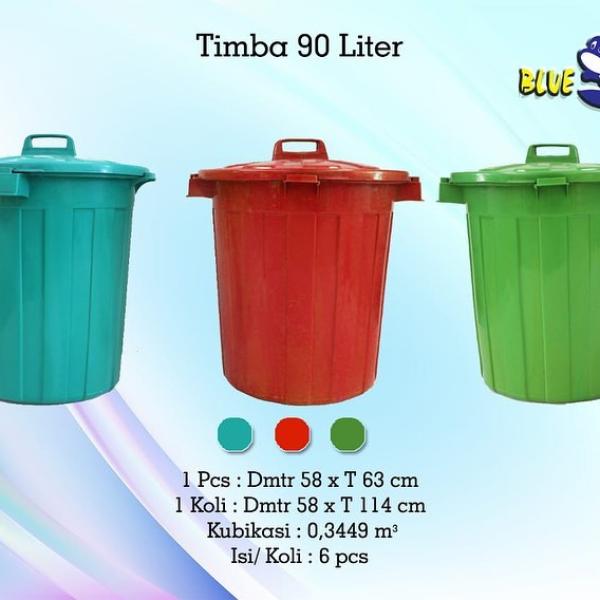 Timba Besar Plastik + Tutup - Timba Besar Blueshark